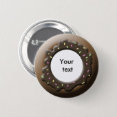 Cute Donut Pinback Button (Front & Back)