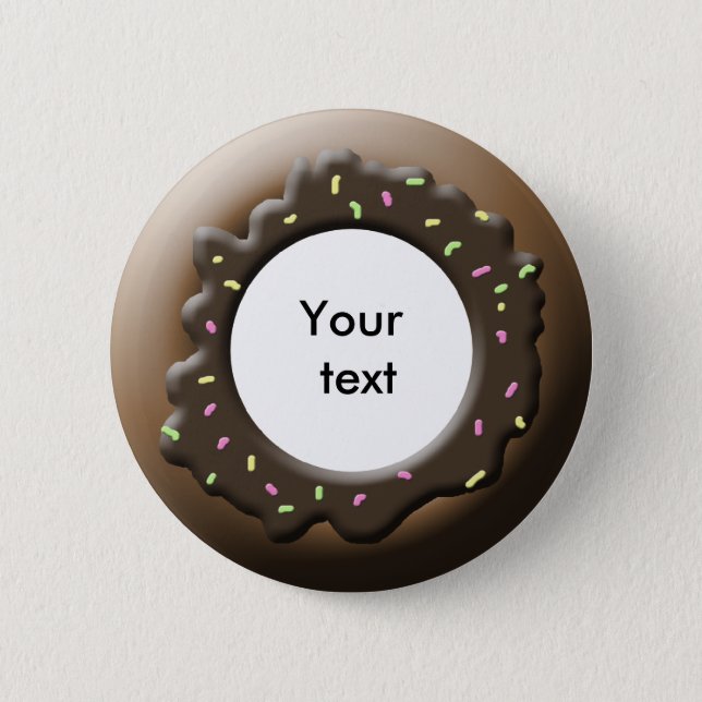 Cute Donut Pinback Button (Front)