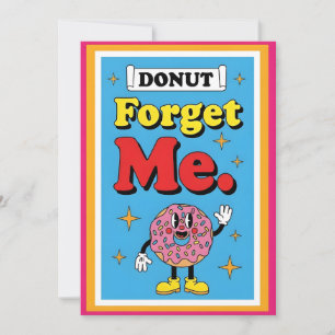 Cute Donut Pun Donut Forget Me Fun Sprinkle Thank You Card
