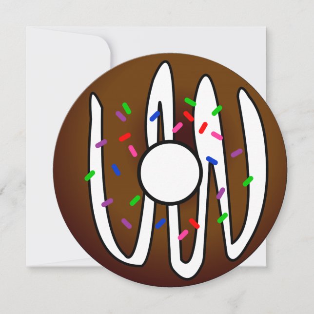 Cute Donut Sleepover Birthday Invitation (Front)