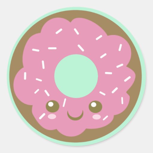 Cute Donut Sticker | Zazzle