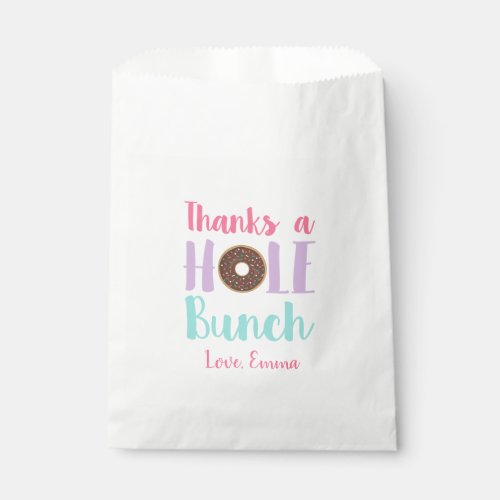 Cute Donut Thanks A Hole Bunch Birthday Favor Bag