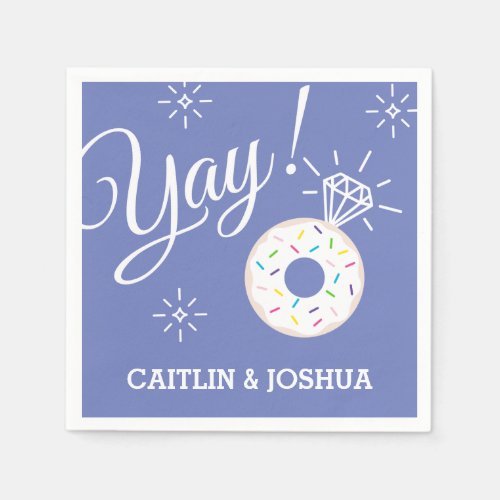 Cute Donut Wedding  Engagement Party  Shower Paper Napkins