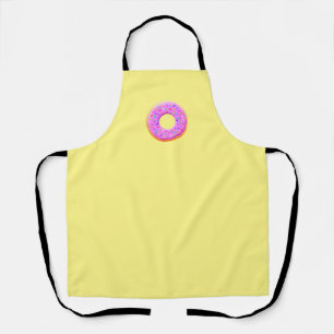 Cute Donut With Sprinkles Drawing Apron