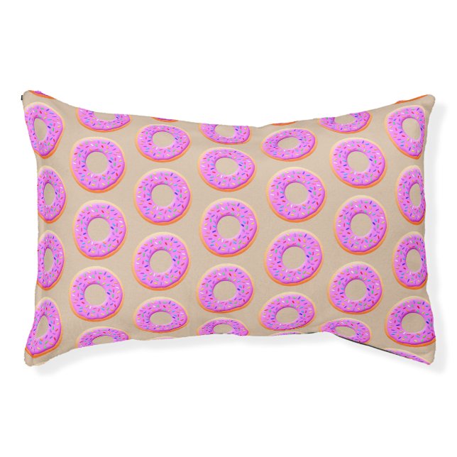 Cute Donut With Sprinkles Drawing Pet Bed (Front)