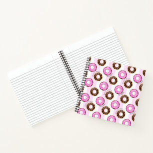 Cute Donut Worry Be Happy Fun Food Donuts Pattern Notebook