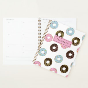 Cute Donuts Add your own Name Custom Monogram Planner