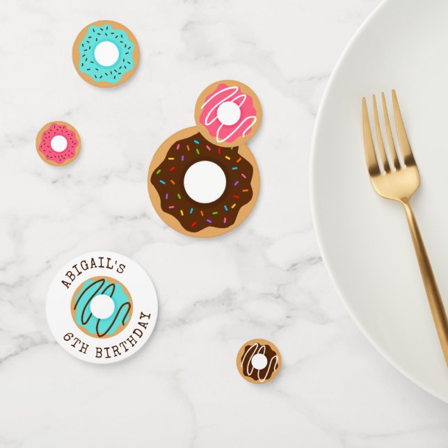 Cute Donuts Birthday Party Confetti (Group)