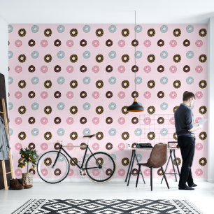 Cute Donuts Pink Wallpaper