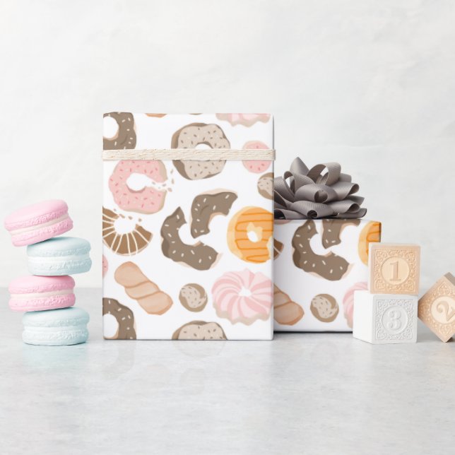 Cute Donuts Sweet Treat Wrapping Paper (Baby Shower)