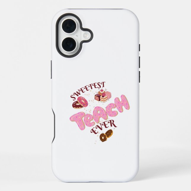 Cute Donuts Teacher Phone Case (Back)