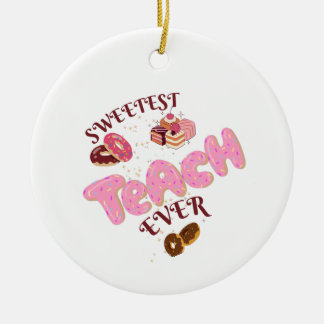 Cute Donuts Teacher Phone Case Ceramic Ornament