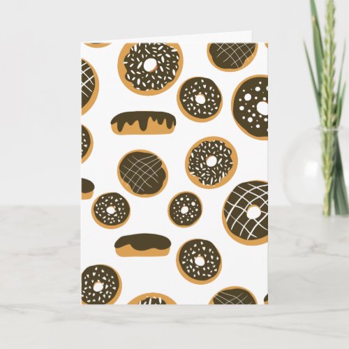 Cute Donuts with Chocolate Frosting Birthday Card