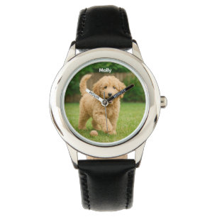 Cute Doodle Dog Kid's Personalized Watch
