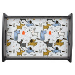 Cute Doodle Dog Pattern Serving Tray