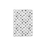 Cute Doodle Eyelash Pattern Passport Holder