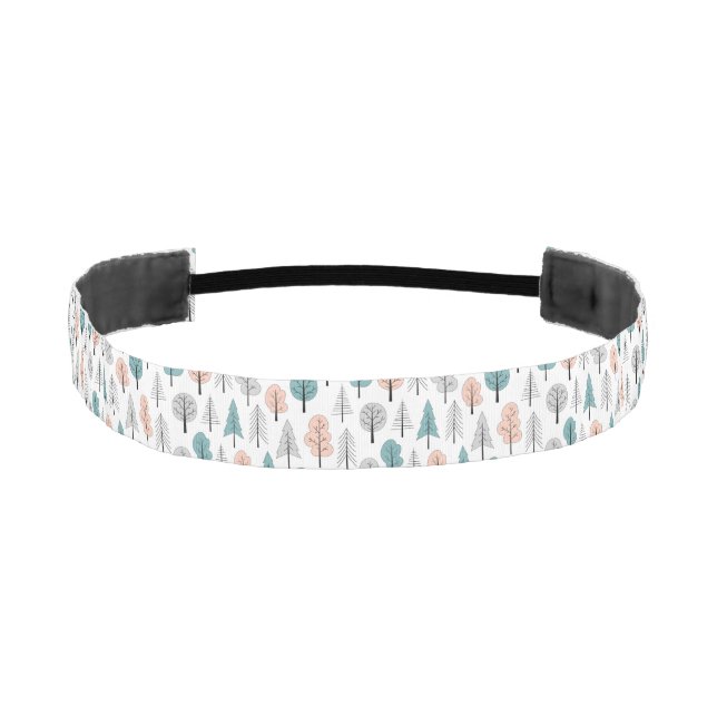 Cute Doodle Forest Pattern Athletic Headband (Front)