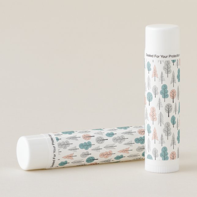 Cute Doodle Forest Pattern Lip Balm (Front)