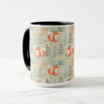 Cute Doodle Fox Forest Woodland Pattern Mug