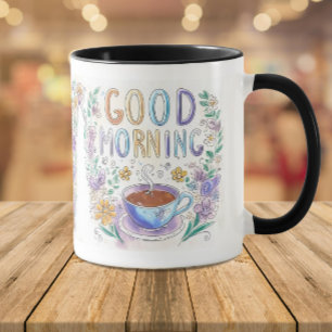 Cute Doodle Good Morning Coffee Mug