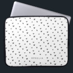 Cute Doodle Heart Pattern Laptop Sleeve<br><div class="desc">Cute doodle heart pattern,  personalized laptop sleeve. Design features,  slate grey drawn hearts and single template text line for your name in matching grey color.</div>
