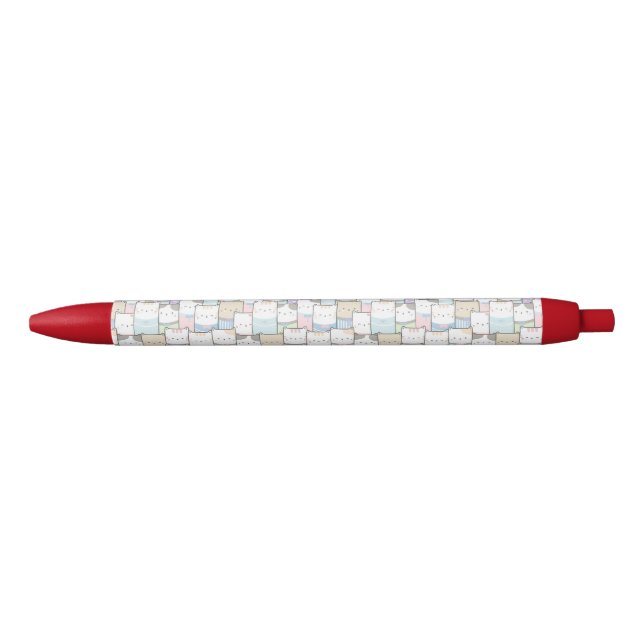 Cute Doodle Kitten Faces Pattern Pen (Front)