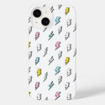 Cute Doodle Lightning Bolt Pattern Case-Mate iPhone 14 Case