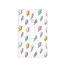 Cute Doodle Lightning Bolt Pattern Light Switch Cover