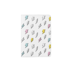 Cute Doodle Lightning Bolt Pattern Passport Holder