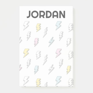 Cute Doodle Lightning Bolt Pattern Post-it Notes