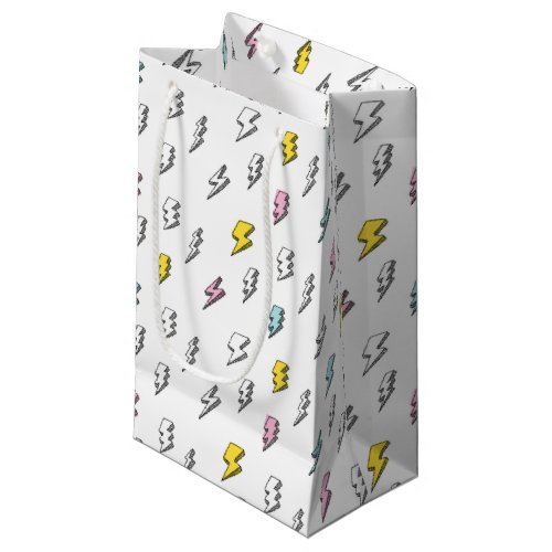 Cute Doodle Lightning Bolt Pattern Small Gift Bag