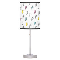 Cute Doodle Lightning Bolt Pattern Table Lamp