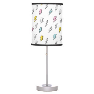 Cute Doodle Lightning Bolt Pattern Table Lamp