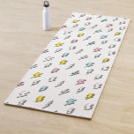 Cute Doodle Lightning Bolt Pattern Yoga Mat
