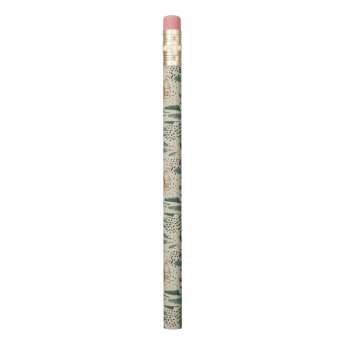 Cute Doodle Lion Jungle Rainforest Pattern Pencil