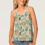 Cute Doodle Lion Jungle Rainforest Pattern Tank Top