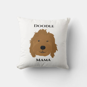 Cute Doodle Mama Throw Pillow