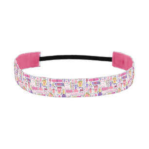 Cute Doodle Manicure Pattern Athletic Headband