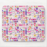 Cute Doodle Manicure Pattern Mouse Pad