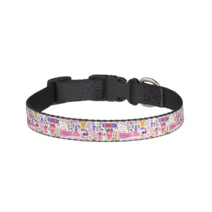Cute Doodle Manicure Pattern Pet Collar