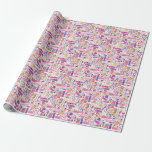 Cute Doodle Manicure Pattern Wrapping Paper