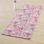Cute Doodle Manicure Pattern Yoga Mat