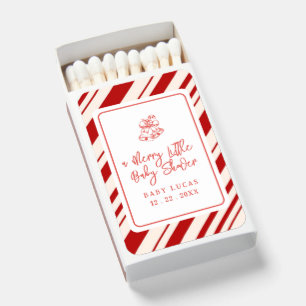 Cute doodle merry little baby shower santa matchboxes