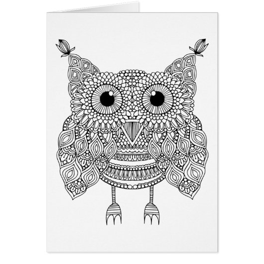 Cute Doodle Owl Cards (Front)