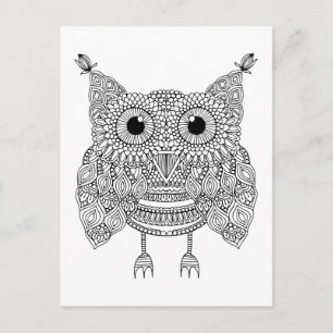 Cute Doodle Owl Postcard