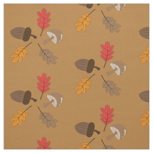 Cute doodle pattern fall theme fabric