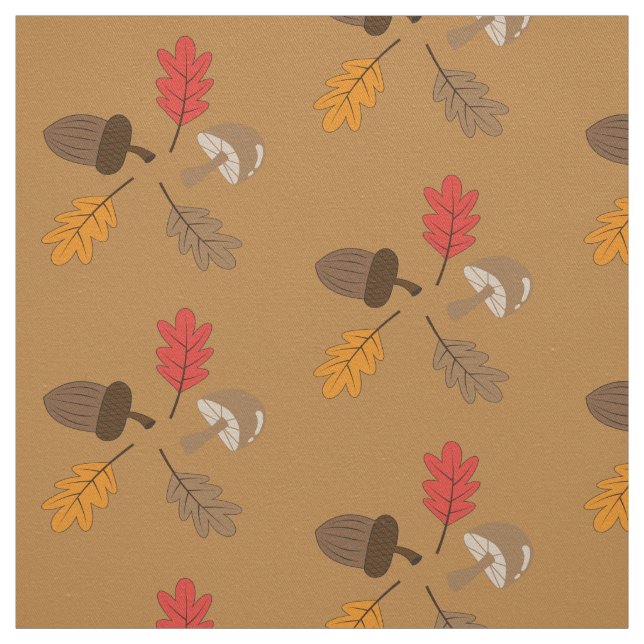 Cute doodle pattern fall theme fabric (Swatch)