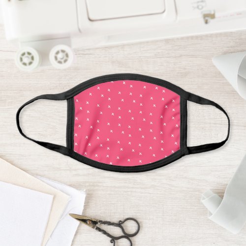Cute Doodle Pattern Pink Face Mask
