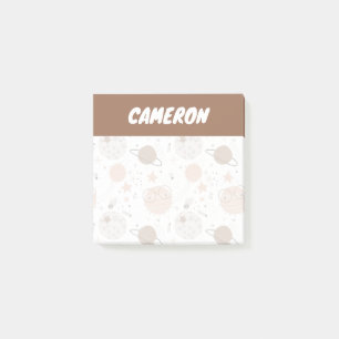 Cute Doodle Planet Pattern Post-it Notes