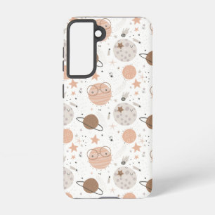 Cute Doodle Planet Pattern Samsung Galaxy S21 Case